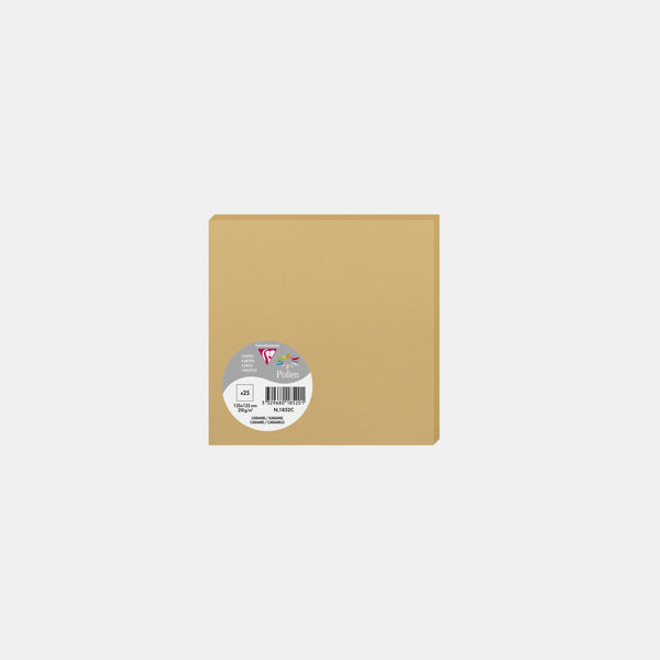 Carte 135x135 velin 210g caramel Pollen