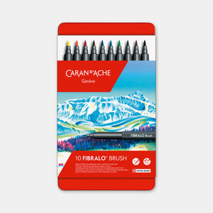 Boite de 10 feutres pinceau couleurs Fibralo Brush