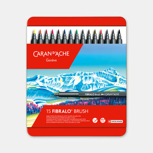 Boite de 15 feutres pinceau couleurs Fibralo Brush