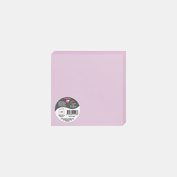 Vorgefaltete Karte 160x320 Pergament 210g gezuckerter rosa Pollen