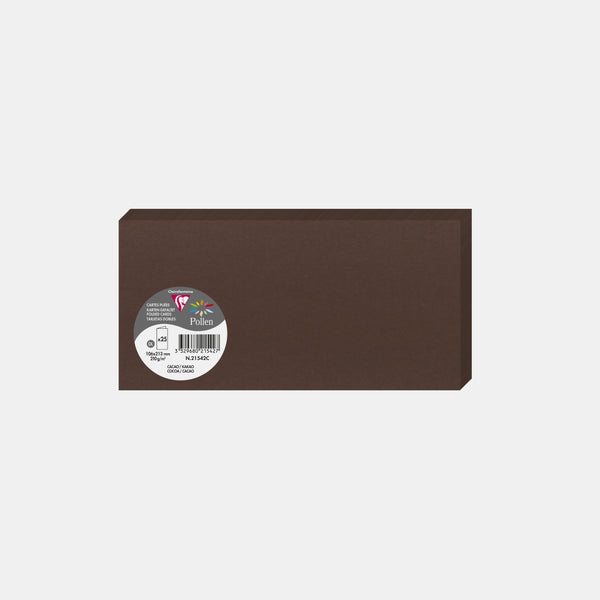 Vorgefaltete Karte, 213 x 213 Pergament, 210 g Kakaopollen