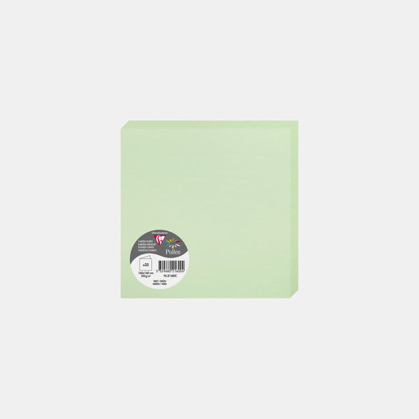 Vorgefaltete Karte 160x320 Pergament 210g grüner Pollen