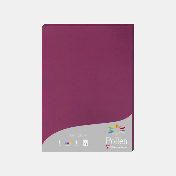 A4 vellum sheet 210g raspberry Pollen