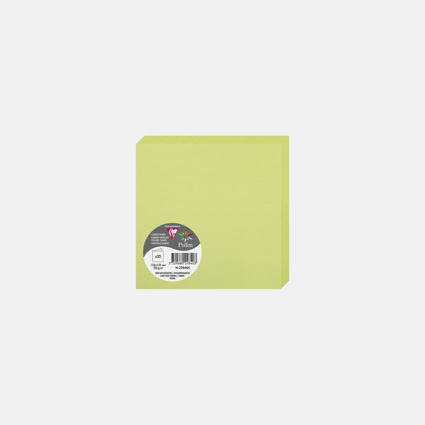 Vorgefaltete Karte 135x270 Pergament 210g grüner Knospenpollen