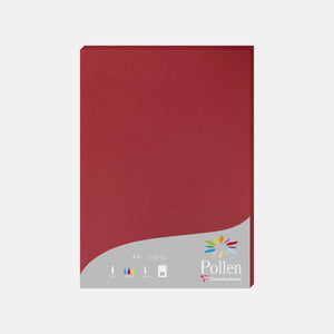 Feuille A4 velin 210g rouge groseille Pollen