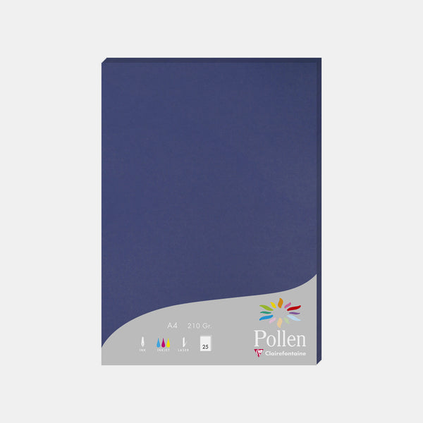 Feuille A4 velin 210g bleu nuit Pollen