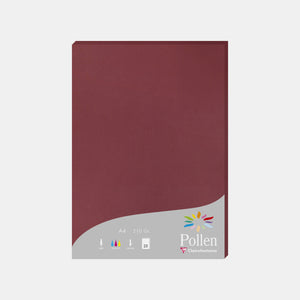 A4 vellum sheet 210g burgundy Pollen