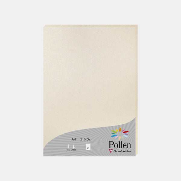 Feuille A4 irisé 210g ivoire irisé Pollen