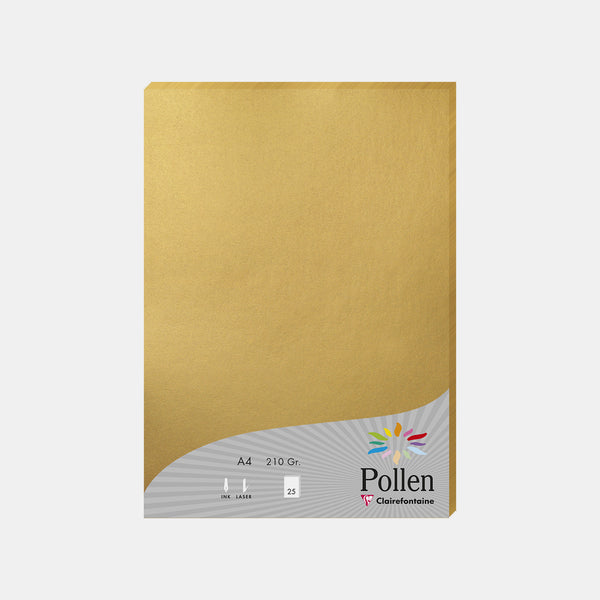 Schillerndes A4-Blatt 210g Goldpollen