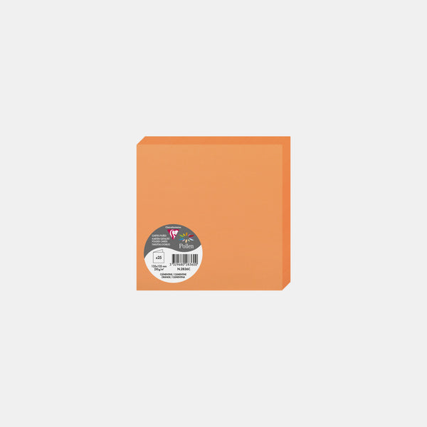 Vorgefaltete Karte 135 x 270 Pergament 210 g orangefarbener Clementinenpollen