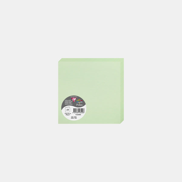 Vorgefaltete Karte 135x270 Pergament 210g grüner Pollen