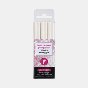 Pack of 6 sticks of extra white sealing wax