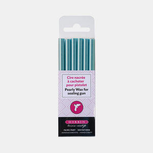 Pack of 6 Pearly Azure Sealing Wax Sticks