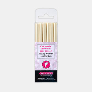 Pack of 6 Ivory pearly sealing wax sticks