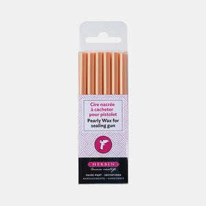 Pack of 6 Orange pearly sealing wax sticks