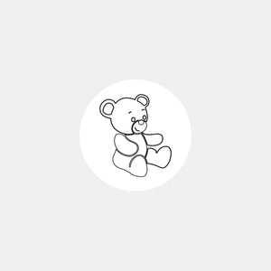 Teddy bear symbol badge