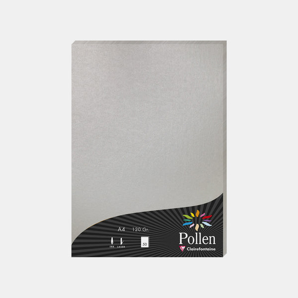 Schillerndes A4-Blatt 120 g silberner Pollen