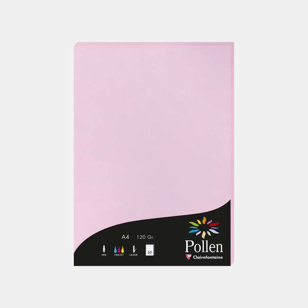 A4-Pergamentblatt, 120 g gezuckerter rosa Pollen