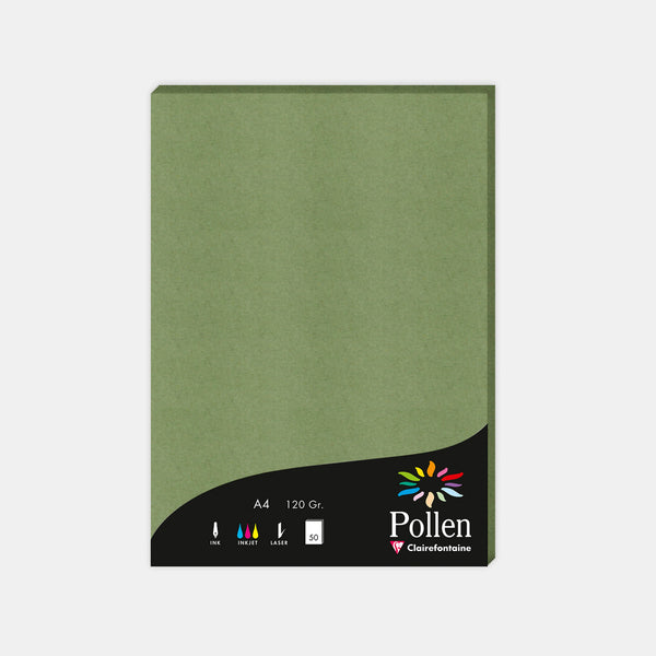 Feuille A4 velin 120g vert sauge Pollen