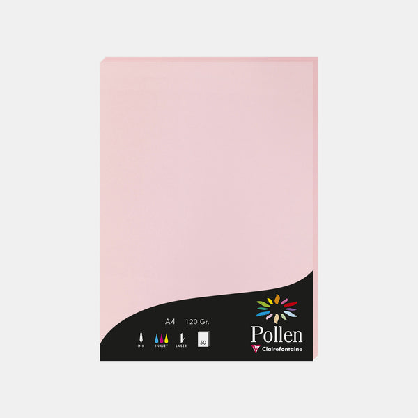 A4-Pergamentblatt, 120 g, rosa Pollen