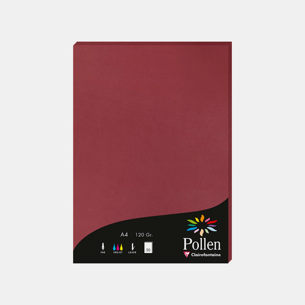 A4-Pergamentblatt, 120 g, burgunderfarbener Pollen