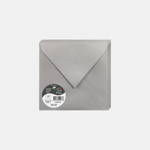 Umschlag 165x165 schillernd 120g Silber Pollen