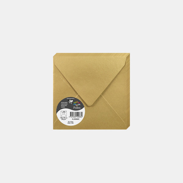 Envelope 140x140 iridescent 120g gold Pollen