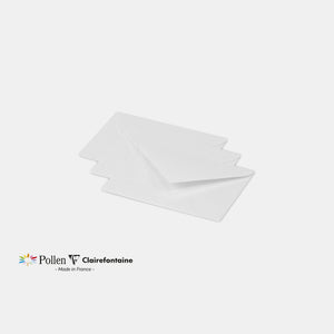 Umschlag 75x100 irisierend 120g weiß irisierender Pollen