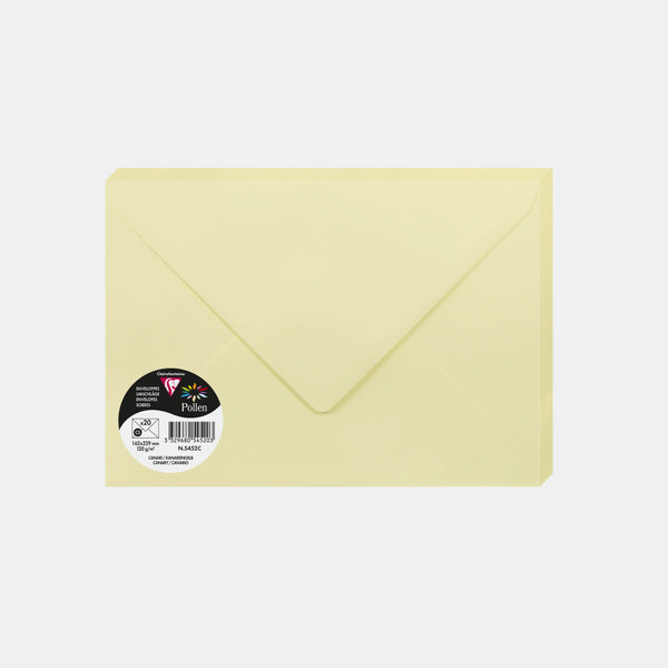 Envelope 162x229 vellum 120g canary yellow Pollen