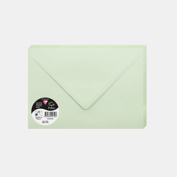 Envelope 162x229 vellum 120g green Pollen