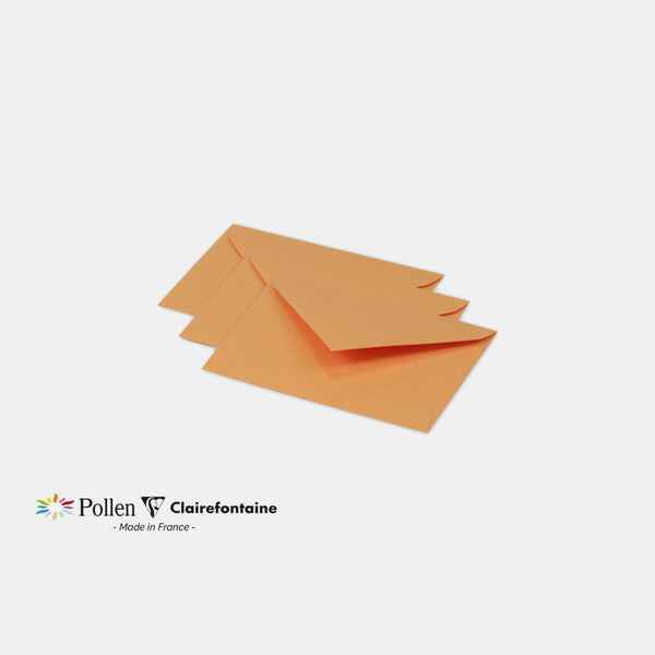 Enveloppe 75x100 velin 120g orange clémentine Pollen
