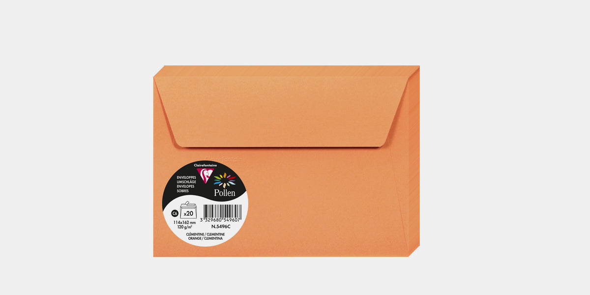 Enveloppes Flèches Orange 1 3/16 X 7 – Lot De 12 Pour Invitations Ou Correspondance