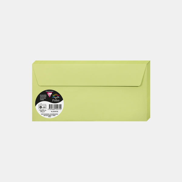 Umschlag 110x220 Pergament 120g grüner Knospenpollen