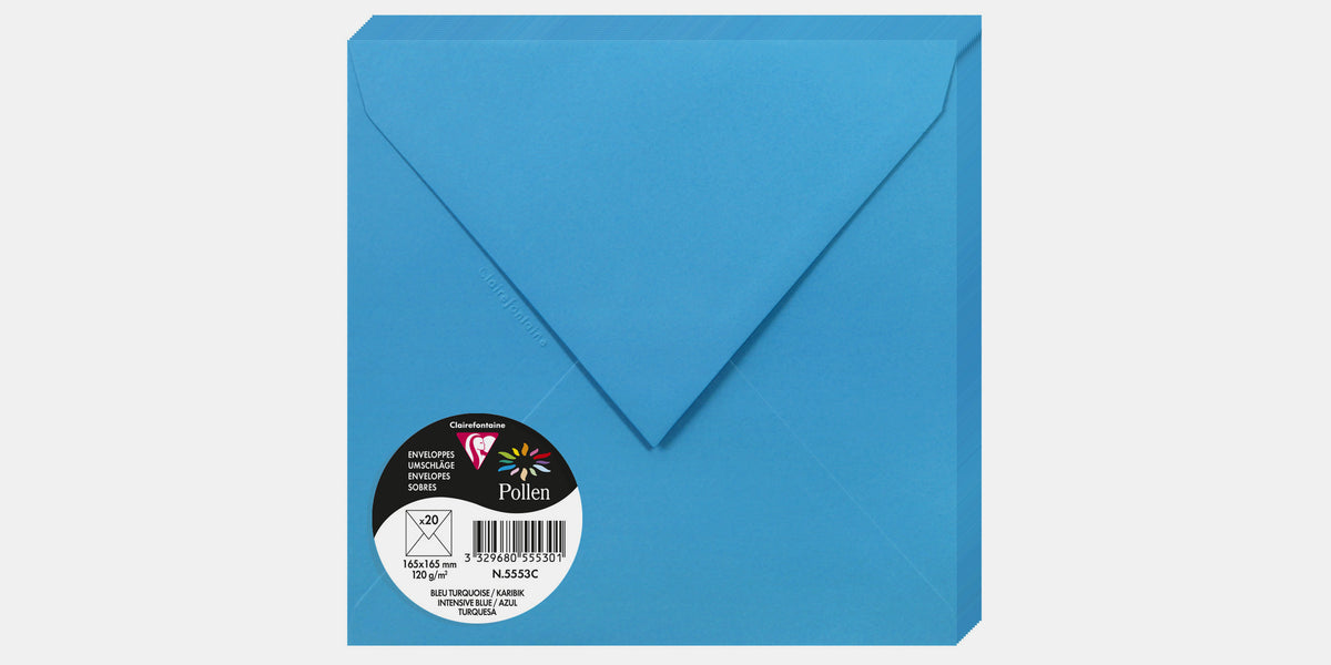 Enveloppe carree 14x14 papier kraft bleu jean, enveloppe 140x140 mm retro  et vintage – L'Art du Papier Paris