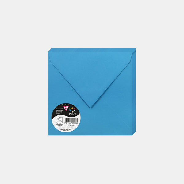 Envelope 165x165 vellum 120g turquoise blue Pollen