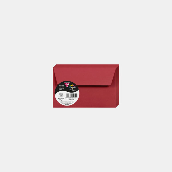 Envelope 90x140 vellum 120g red currant Pollen