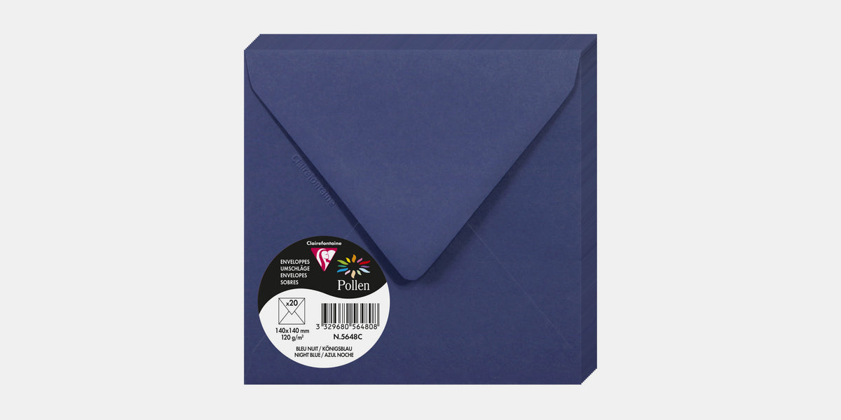 Enveloppe rectangulaire bleu nuit (18,5 x 12 cm) - 100% personnalisable