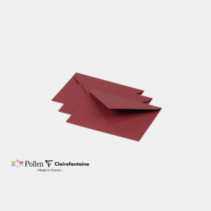 Umschlag 75x100 Pergament 120g burgunderfarbener Pollen