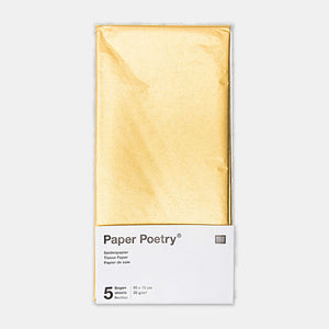 5 sheets of gold tissue paper