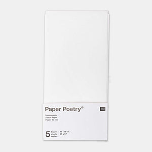 5 sheets of white tissue paper