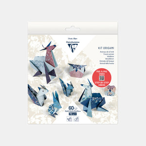 Origami-Set – Waldtier-Dekoration – 60 Blatt, 3 Größen