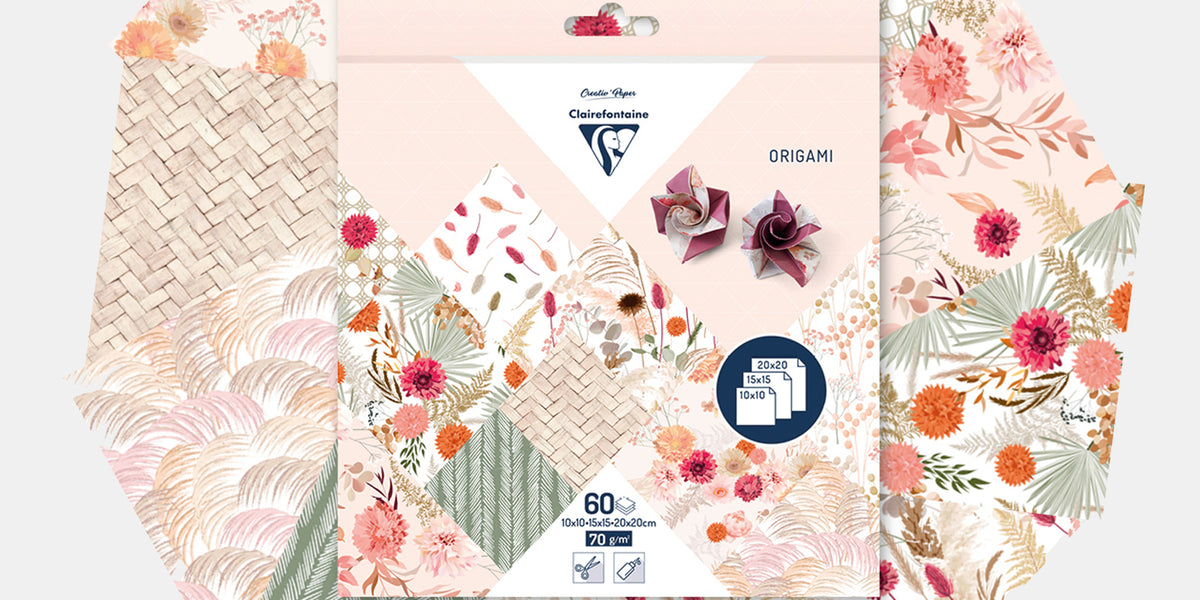 Papier Origami 180 Feuilles Motifs Fleurs - 14.5x14.5 Cm, Pour Pliage Créatif, Bricolage Enfants