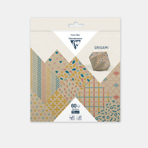 Origami-Papier 15x15 cm – Krafty-Farbe – 60 Blatt