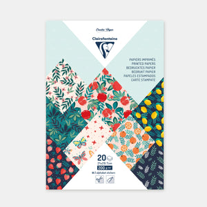 A4-Blattblock mit fruchtigen Gartenmotiven