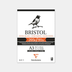 Bloc papier bristol 205g - A3
