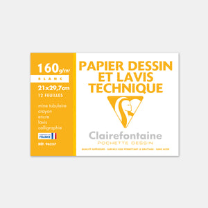 Pochette papier pour dessin technique 160g - A4