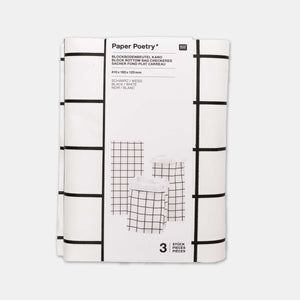 Papiertüte Schwarz-weißer flacher Boden – klein