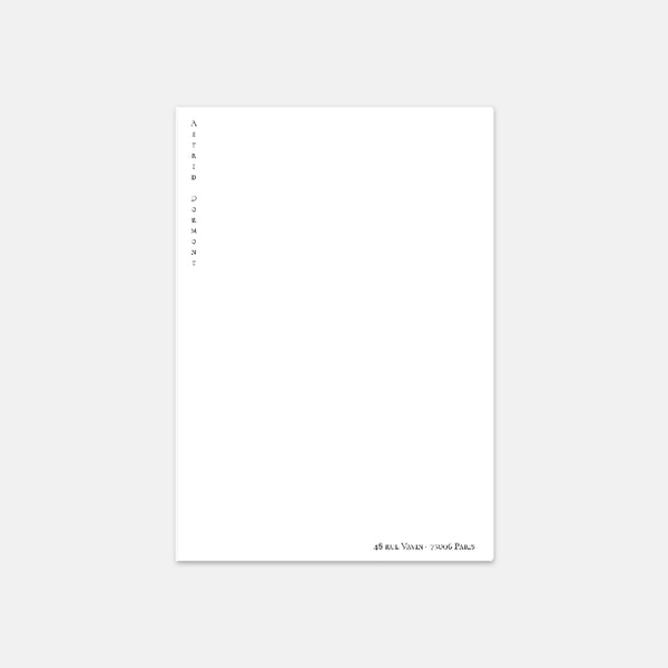 Papier à lettre - A5 Classique Verticale