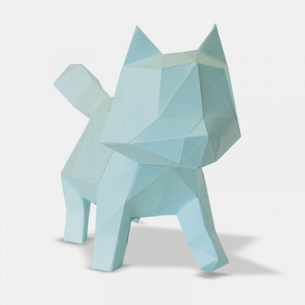 Mintgrüne Katzen-Trophäe aus Papier