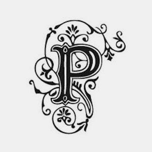 Tampon alphabet arabesque p